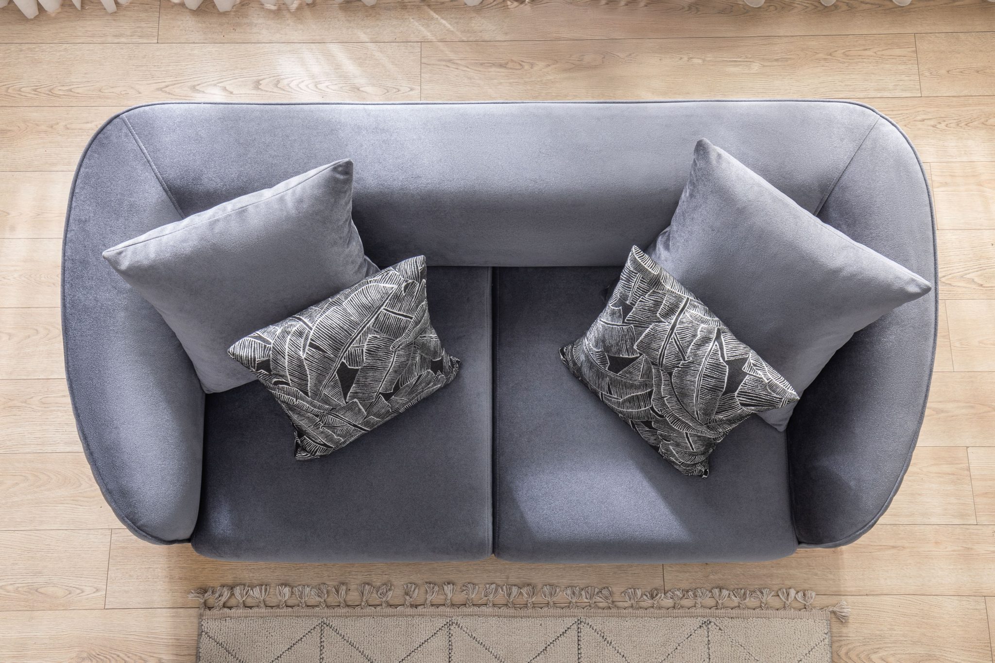 Angela Gray Velvet Sofa 91" & Loveseat 71" - Image 5