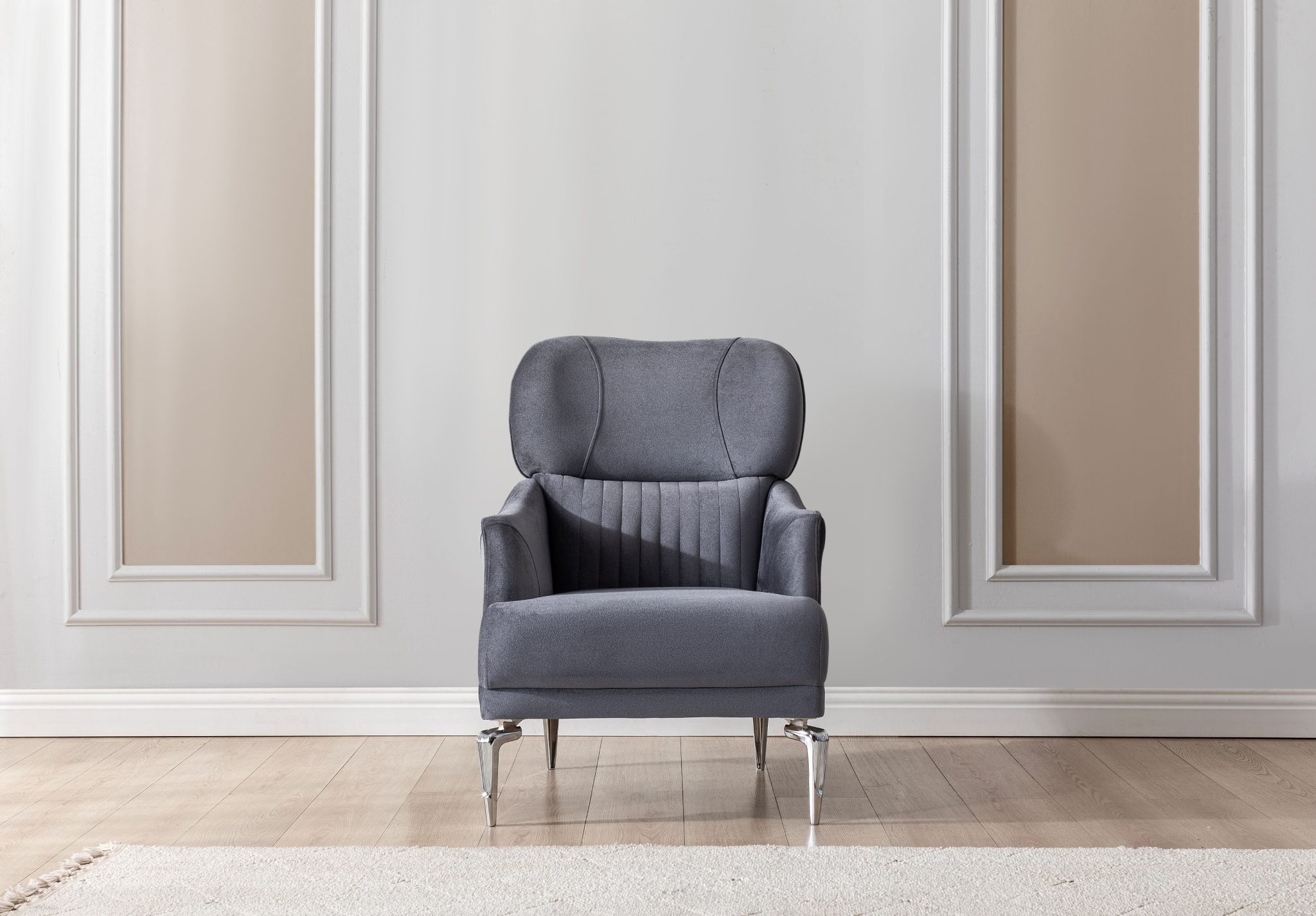Angela Gray Velvet Sofa 91" & Loveseat 71" - Image 9