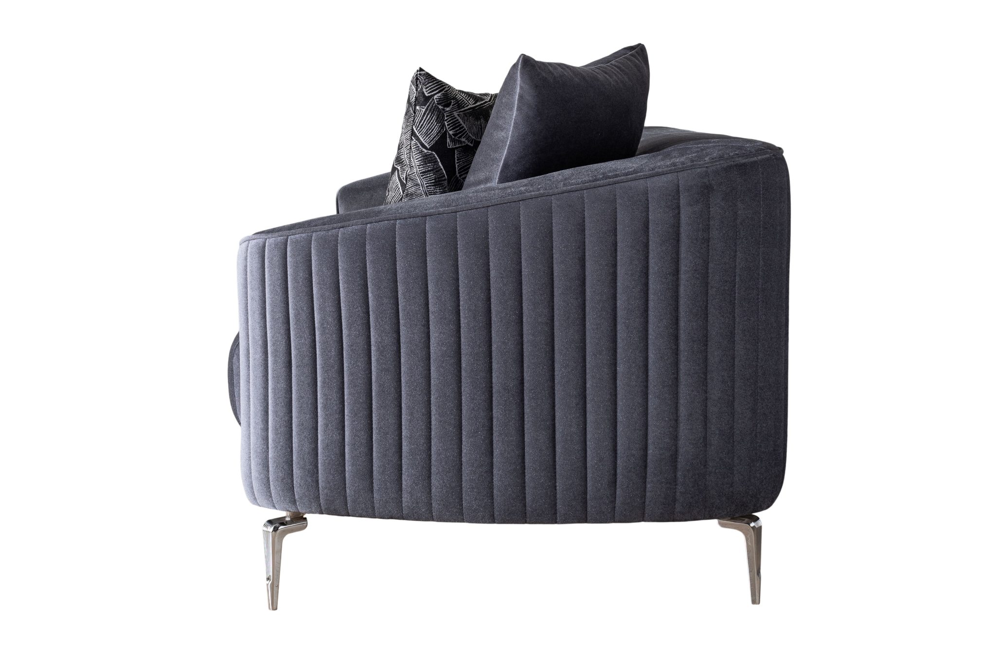 Angela Gray Velvet Sofa 91" & Loveseat 71" - Image 8