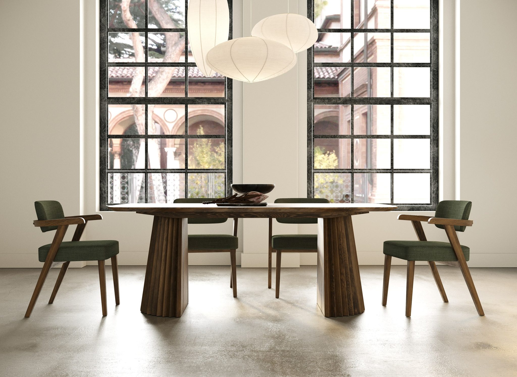 Sacks Herringbone Walnut 7-Piece Dining Set - Image 2