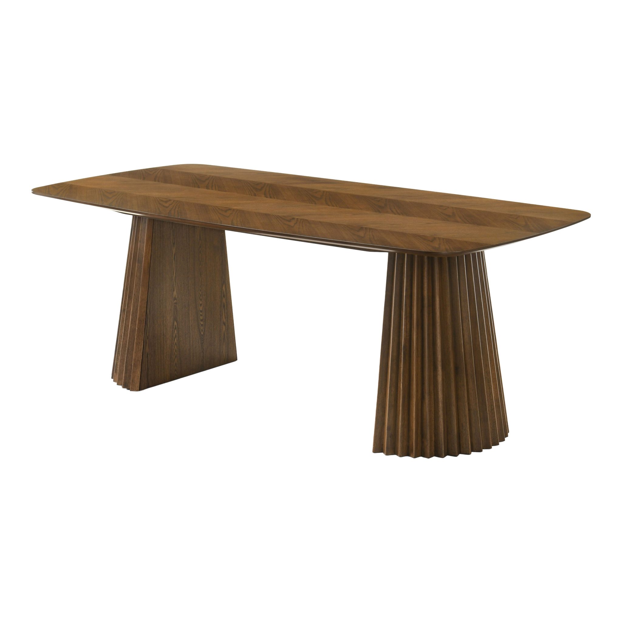 Sacks Herringbone Walnut 7-Piece Dining Set - Image 3