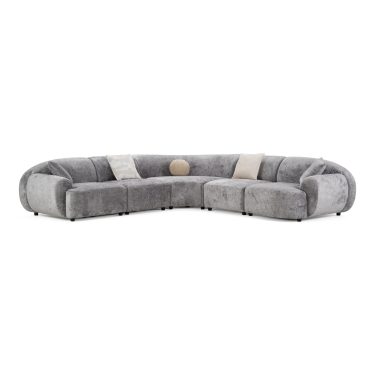Terra Modern Grey Symmetrical Sectional Sofa