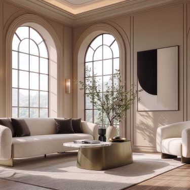 Thrive Modern Beige Fabric Sofa