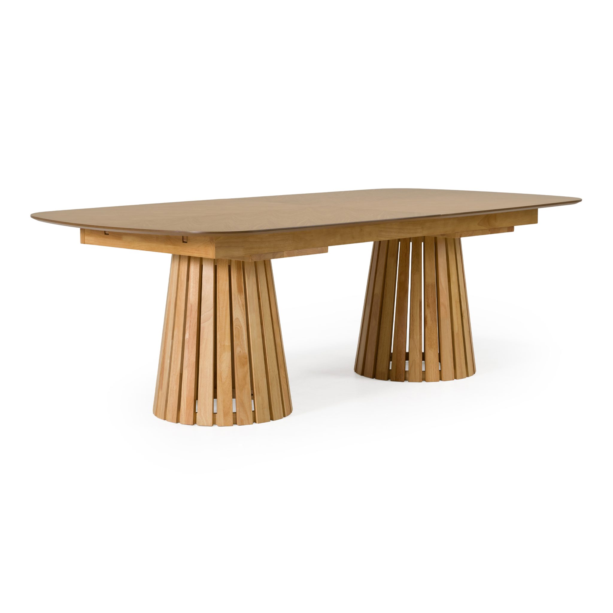 Truman Extendable Natural Oak Dining Set - Image 4