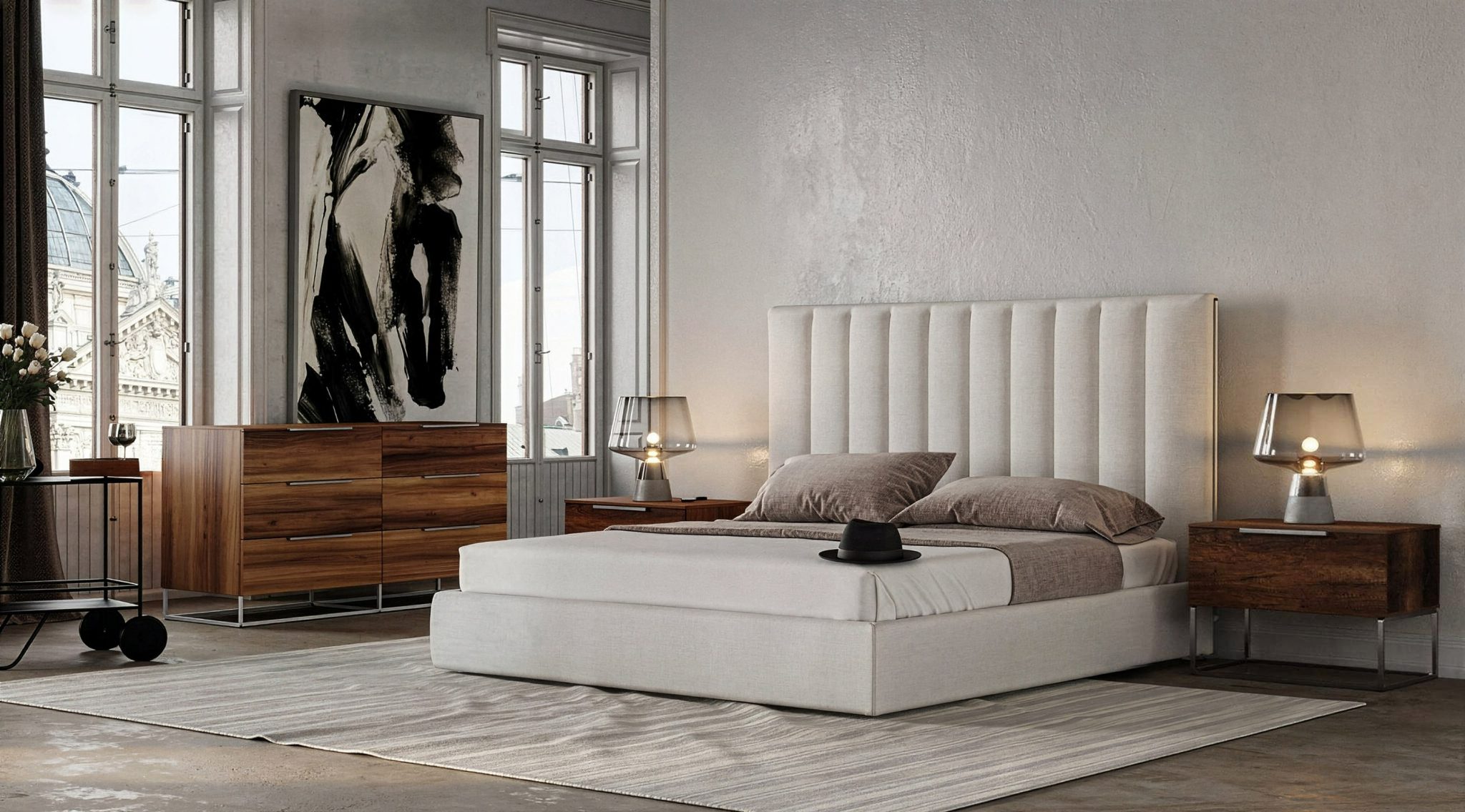 Valhalla Modern Tufted 4-Piece Bedroom Set