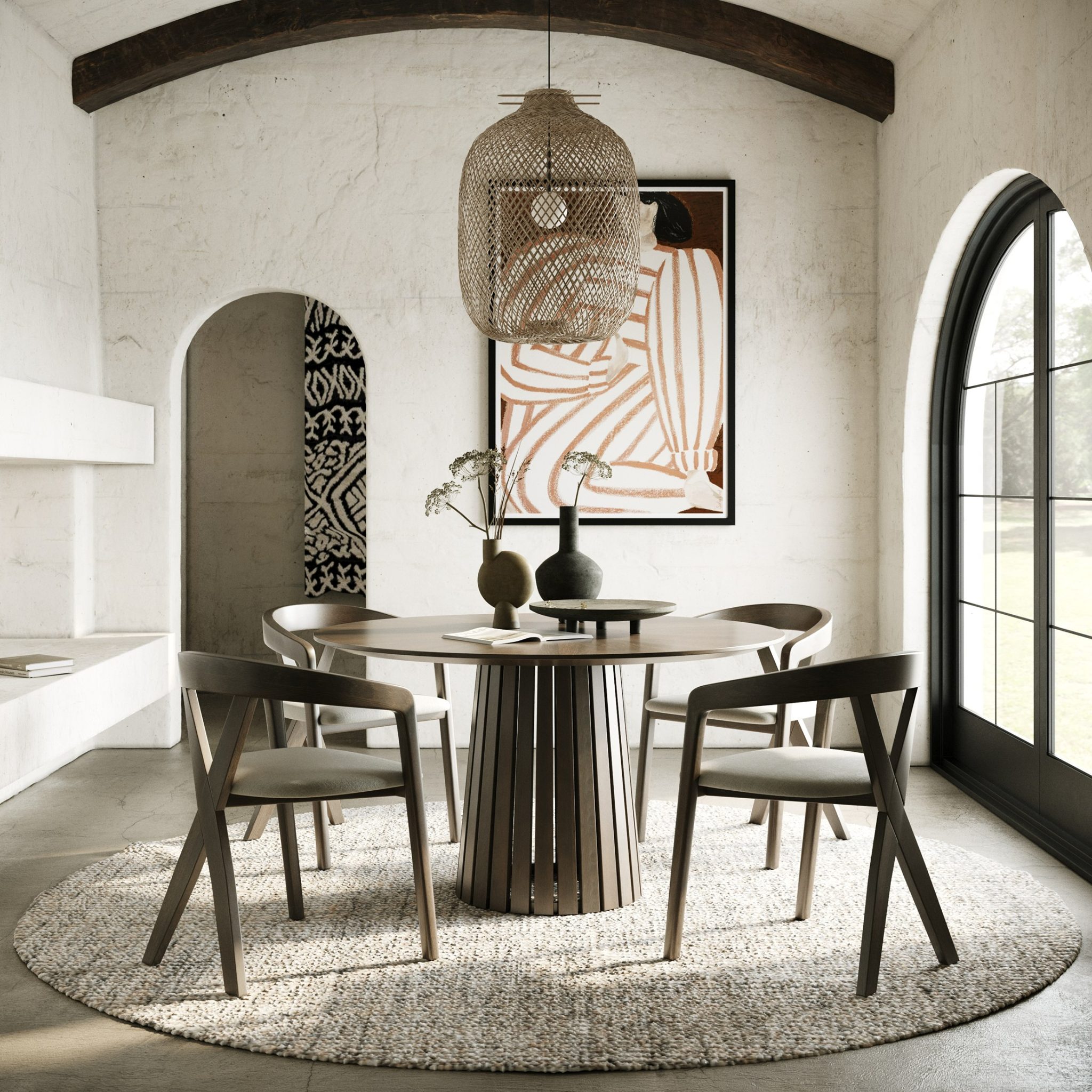 Weiss Round 7-Piece Dining Set - Image 2